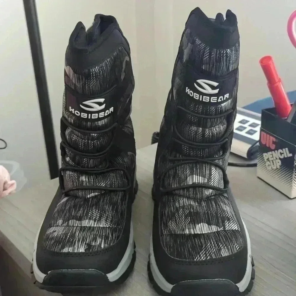 Hobibear Winter Snow Boots Waterproof Outdoor Warm Faux Fur Lined Shoes